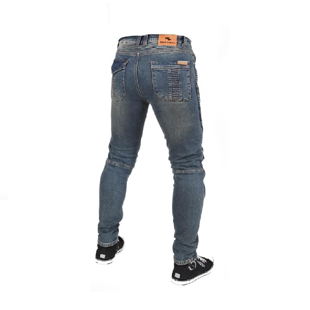 BBJ JEDI R Rider Black Jean Unique Design Skinny Denim Hip / Knee Pad Fashion